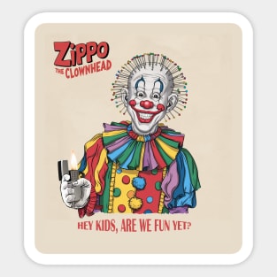 Zippo the Clownhead Sticker